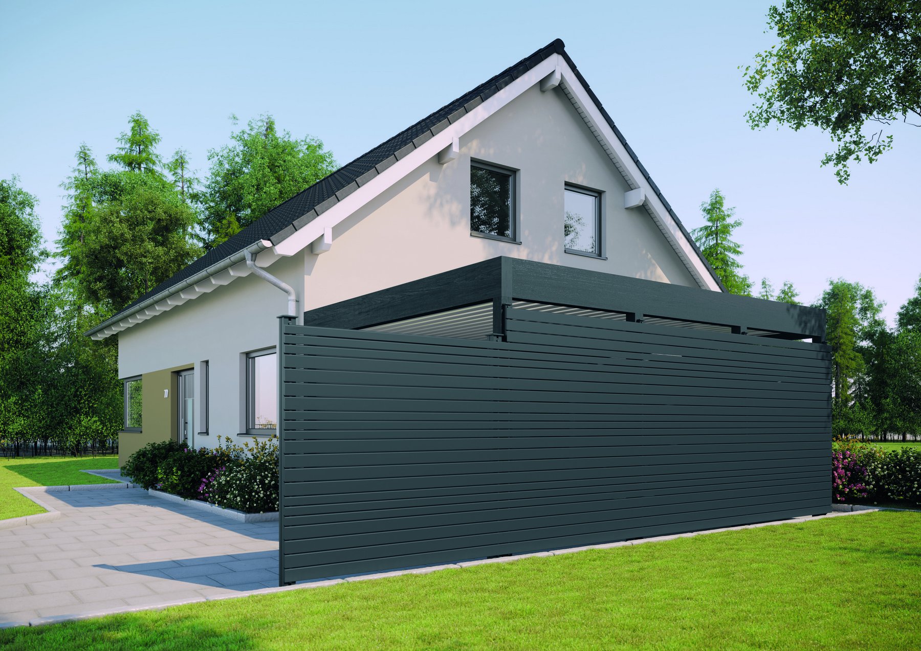 [Translate to French:] Alu Cladding Rhombus Haus