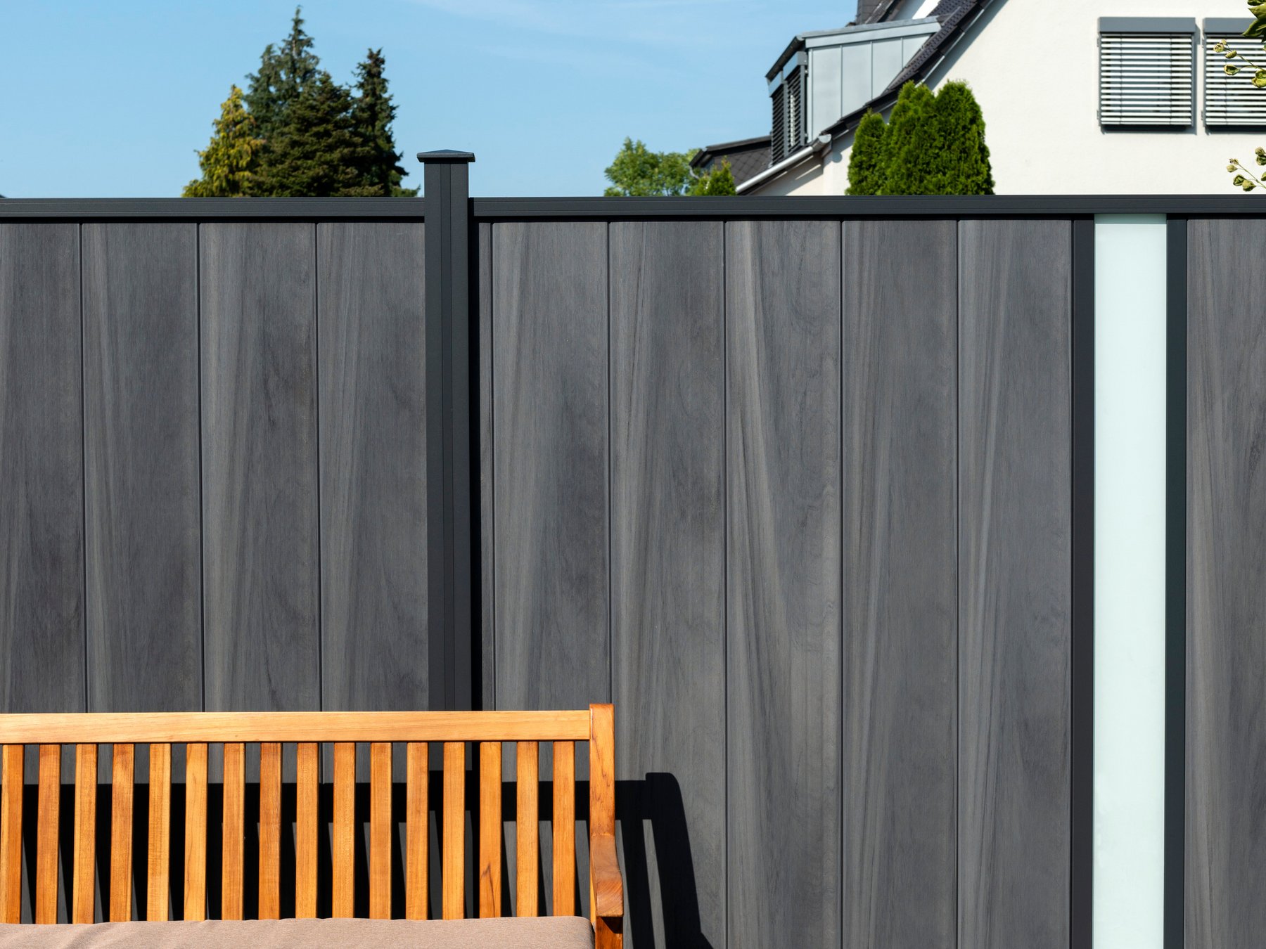 [Translate to French:] Sichtblende Flex-Fence Greystone