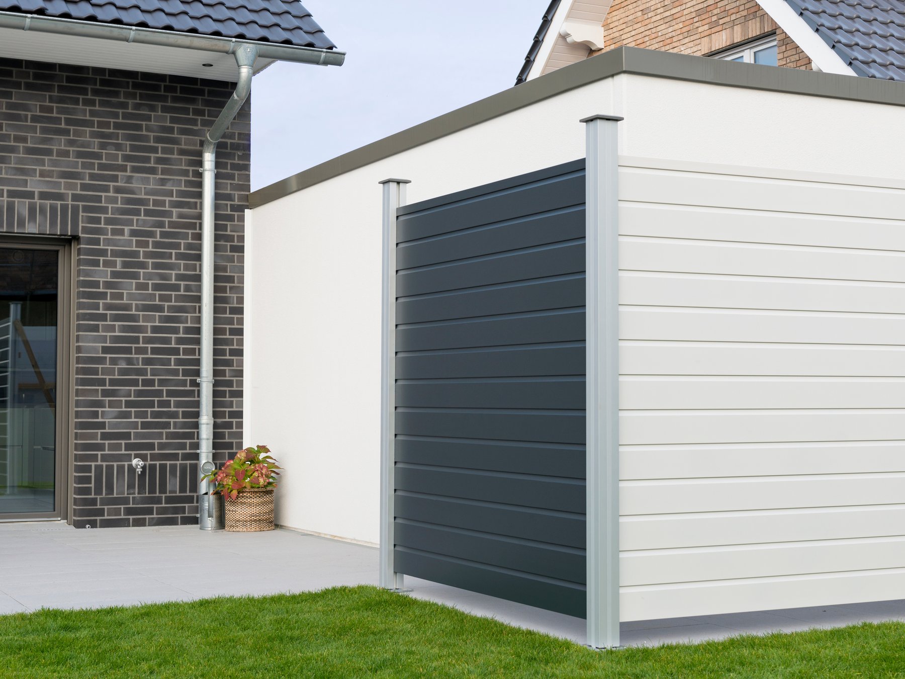 Alu-Fence anthracite et blanc